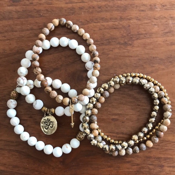 Bohemian beaded bracelets sold as Set - Picture 2 of 2